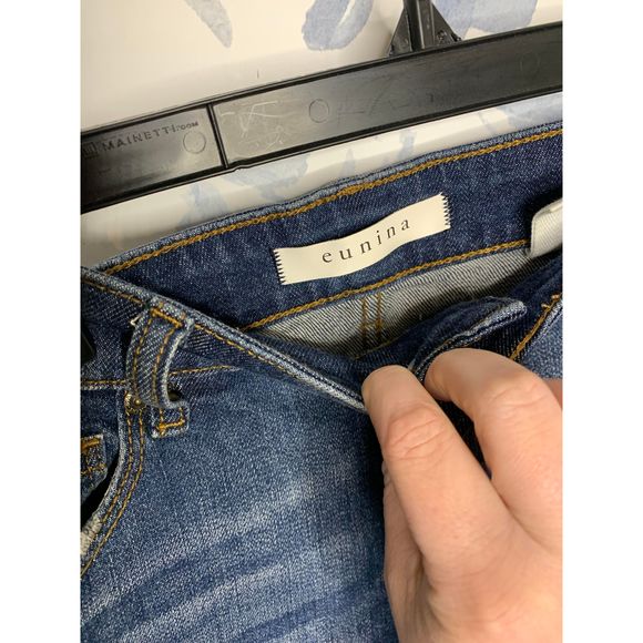 Eunina Kara High Rise High Low Rolled Shortie Shorts - Picture 4 of 6